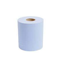 Blue 2ply Paper Centre Feed Roll EA 175mm x 150m (6 in pk)