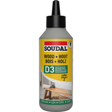 D3 PVA Wood Adhesive 750g- Water Resistant & Fast Drying Wood Glue