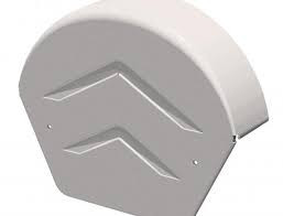 PVCu Round Ridge End Cap GREY