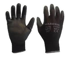 Warrior Black Seamless Gloves SZ 10